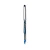 Uni-Ball VISION Roller Ball Pen, Stick, Micro 0.5 mm, Blue Ink, Black/Blue Barrel, 12PK 1734919